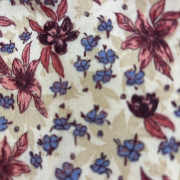 My Danielle Cracker Barrel Wms XL Floral Peasant Blouse Square Neck Tiered Boho - Picture 3 of 10